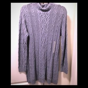 NWOT Cotton  cable mock neck sweater